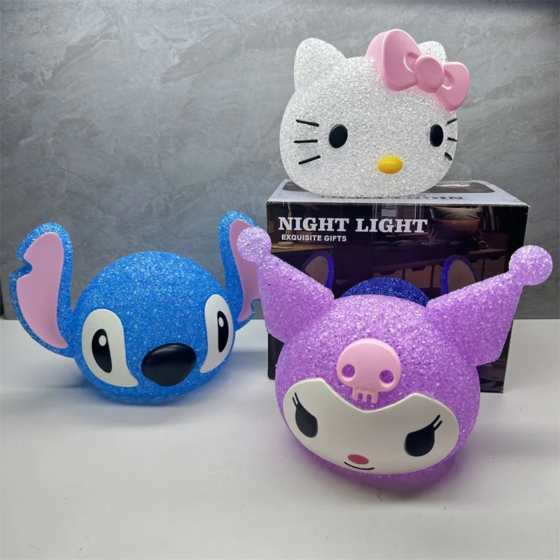 Luminária Noite Estrelada Stitch & Kuromi