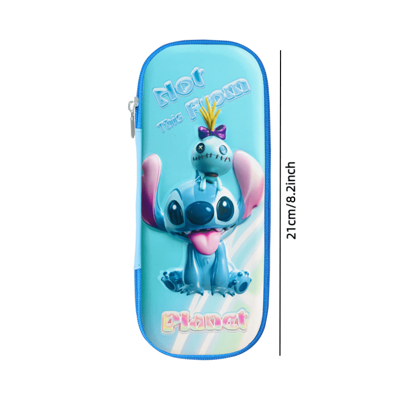 Caixa de lápis Kawaii Stitch - artigos de papelaria e maquiagem fofos