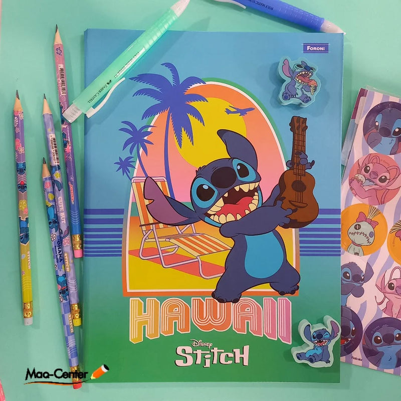 Caderno De Brochurão Grande Disney Stitch C/80fls Foroni