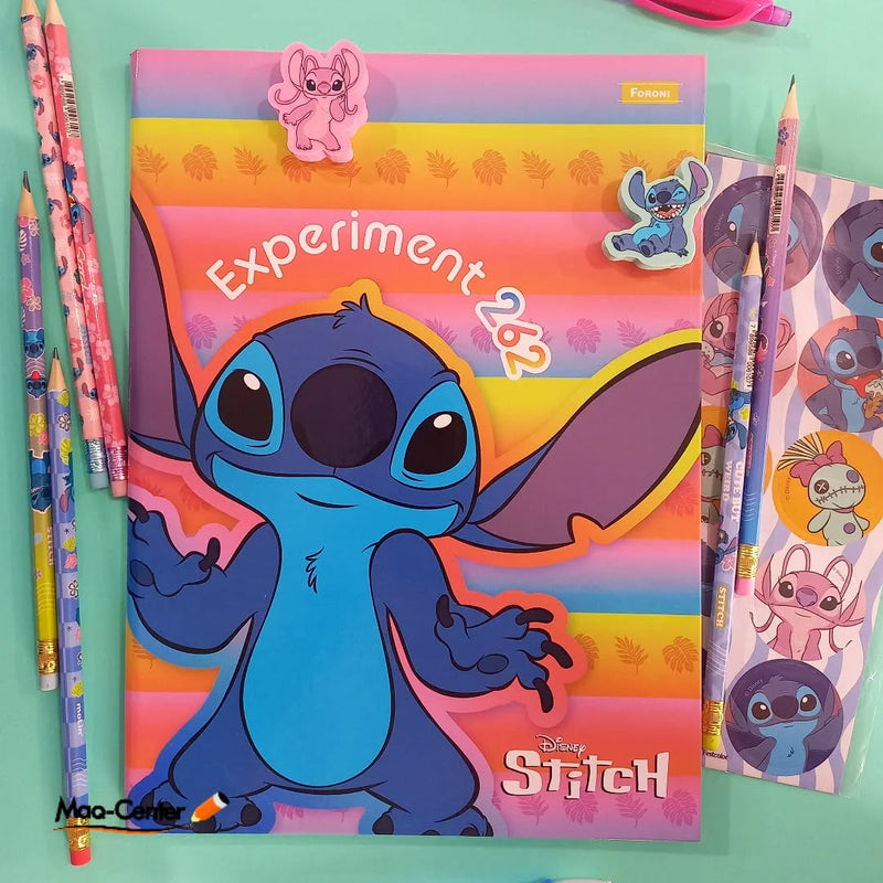 Caderno De Brochurão Grande Disney Stitch C/80fls Foroni