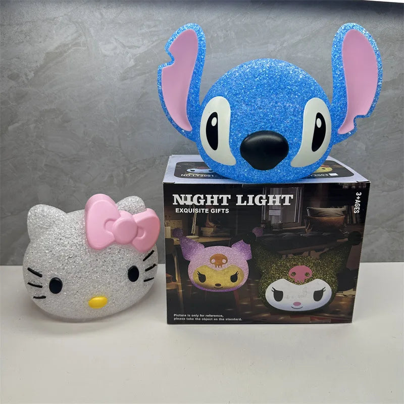 Luminária Noite Estrelada Stitch & Kuromi