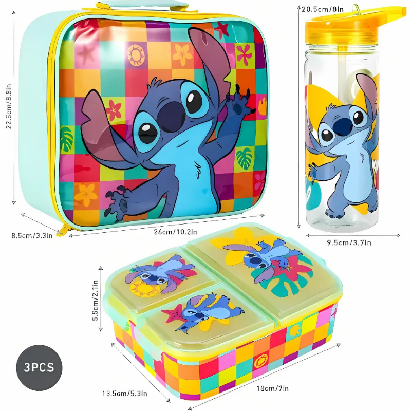 Conjunto de Lancheira Infantil Disney Stitch Kids