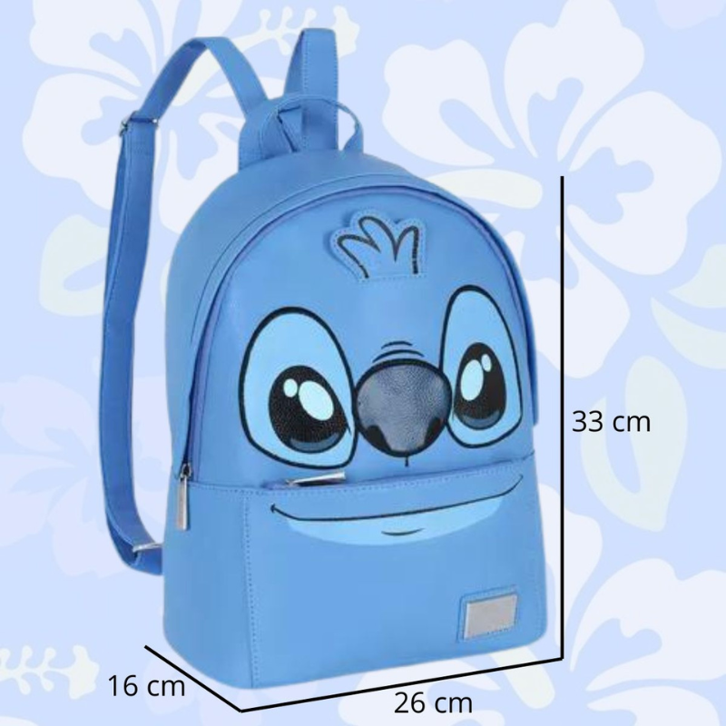 Bolsa de Costas Mochila Stitch Disney Pequena Estilosa Azul