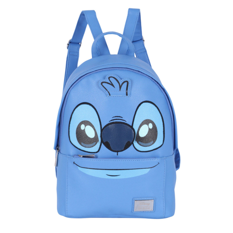 Bolsa de Costas Mochila Stitch Disney Pequena Estilosa Azul