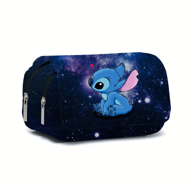 Lilo e Stitch Kawaii Schac Sagch com lápis e apagadores