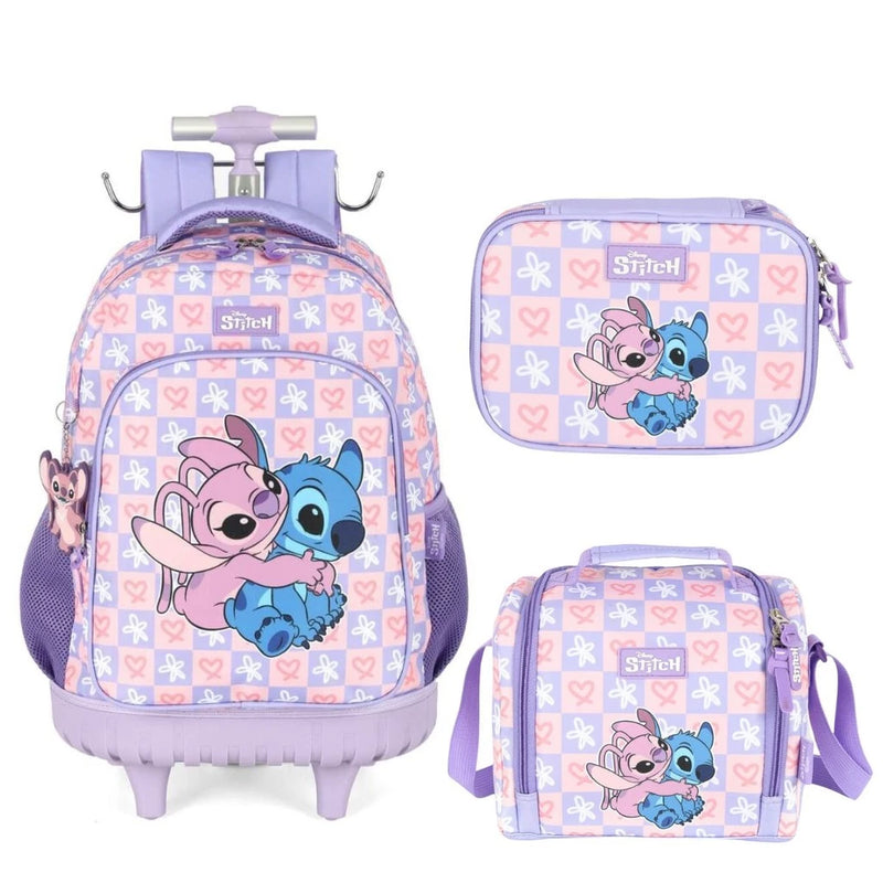 Kit Mochila Stitch in Love Disney - Com Lancheira e Estojo